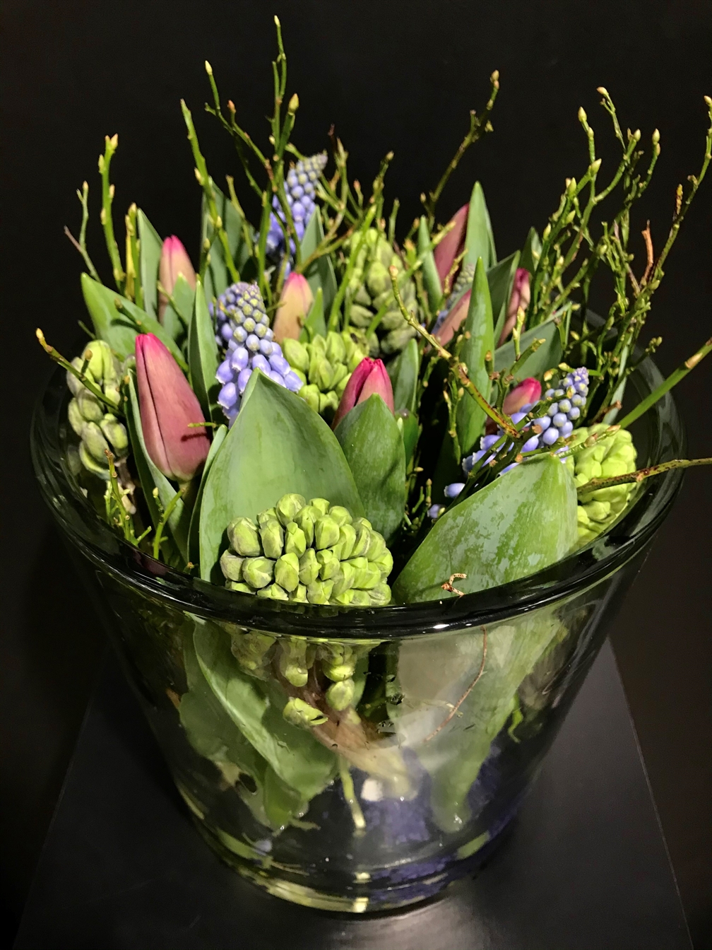 Voorjaarsarrangement tulp-hyacint